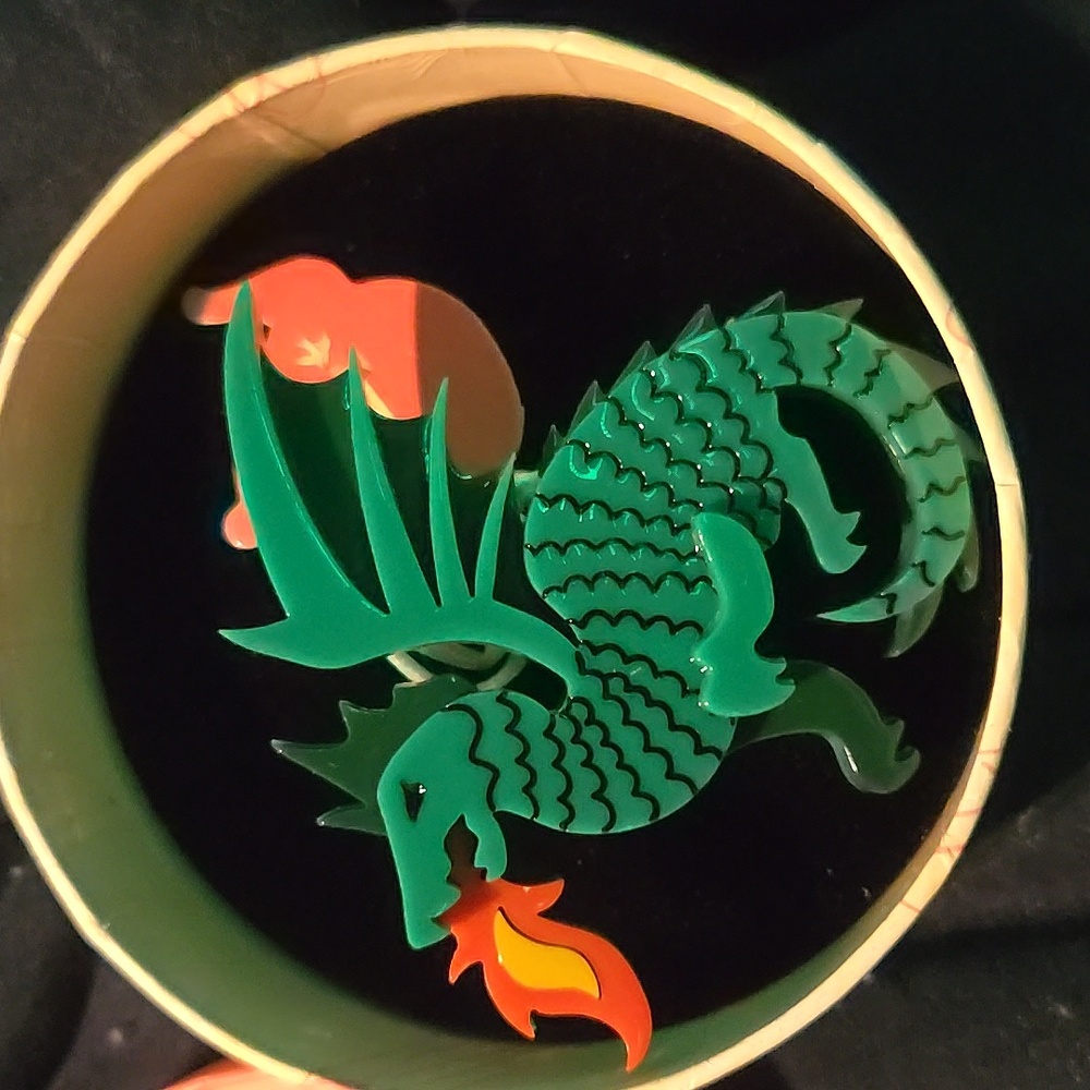 Erstwilder Reign of Fire Dragon Resin Brooch
